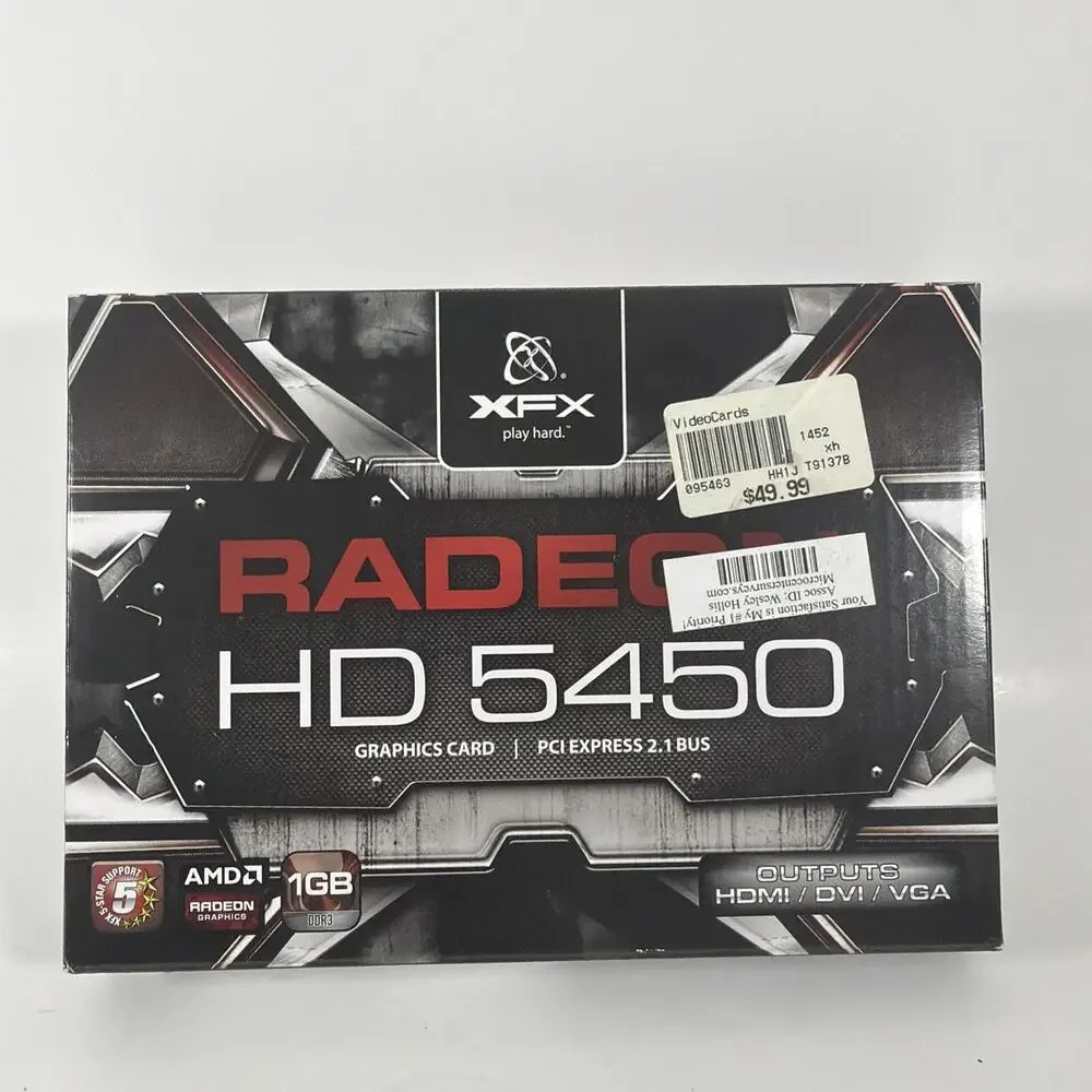 XFX ATI Radeon HD 5450 (HD-545X-ZQH2) 1GB / 1GB (max) DDR3 SDRAM PCI Express 2.1